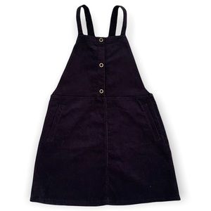 H&M • Divided | Corduroy Overall Mini Dress US 14 Purple